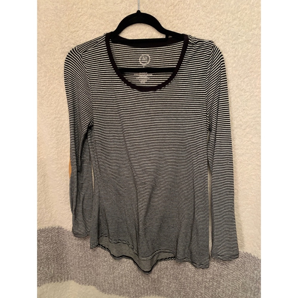 Maurices Striped Top with Elbow patch Details